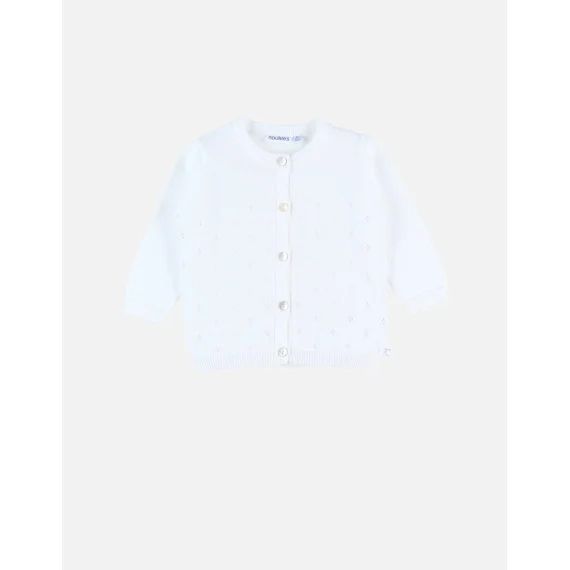 Cardigan En Tricot Fin Blanc