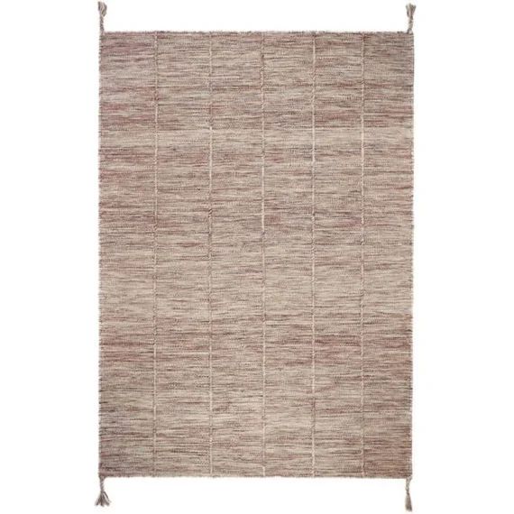 Tapis Laine Tissé Lhena Brun Rose L – Nattiot Multicolore
