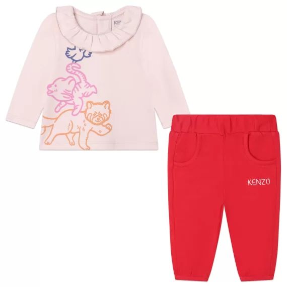 Ensemble t-shirt + pantalon Fille Rose