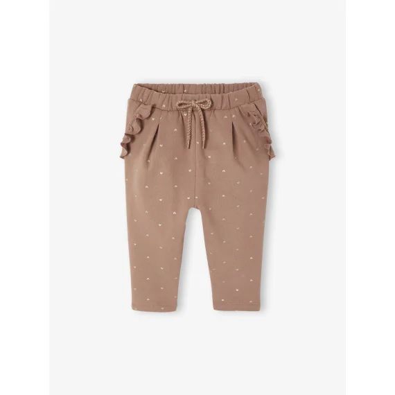Pantalon molleton bébé fille rouille