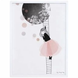 Affiche encadrée lune The moon by My Lovely Thing (30 x 40 cm)