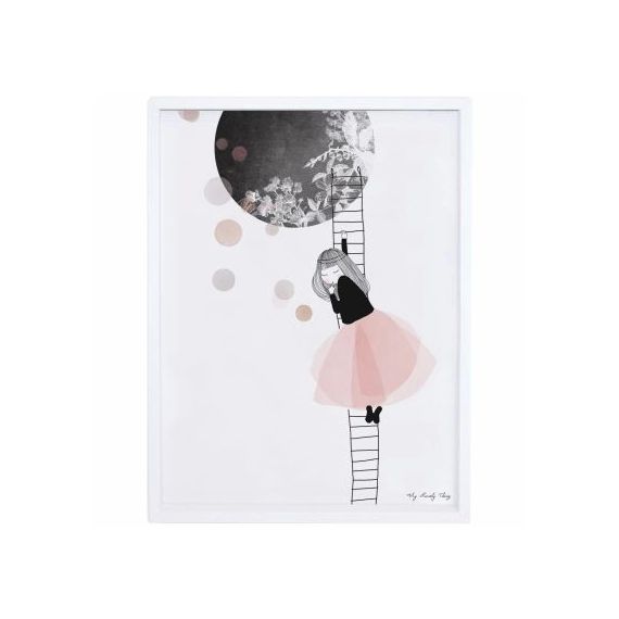 Affiche encadrée lune The moon by My Lovely Thing (30 x 40 cm)