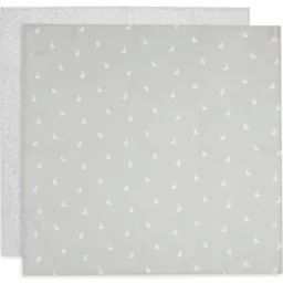Lot de 2 langes en coton bio lapin/pois Nougat (70 x 70 cm)