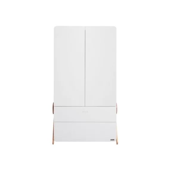 Armoire 2 portes et 2 tiroirs Swing blanche