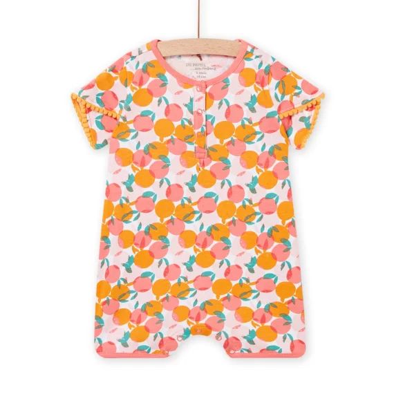Combinaison À Imprimé Fruit Bébé Fille – Ecru
