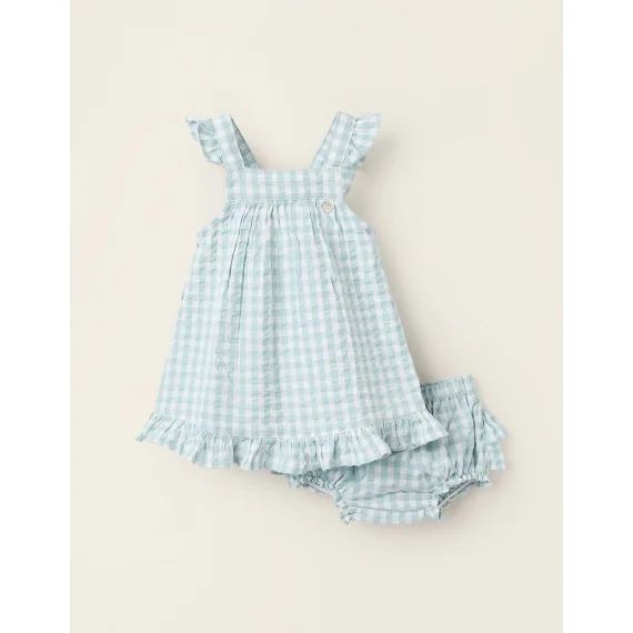 Robe À Bretelles + Bloomer Vichy Brothers & Sisters Bleu Clair