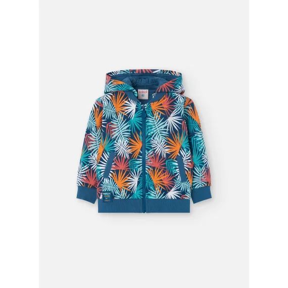 Gilet En Coton Avec Imprimé Tropical Multicolore