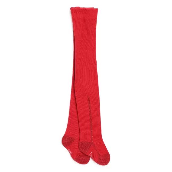 Collants en coton Fille Rouge