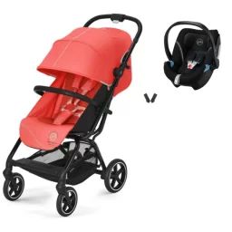 Poussette Cybex Eezy S PLUS 2 – Hibiscus Red + Coque Auto Aton 5 – Deep Black (2022)