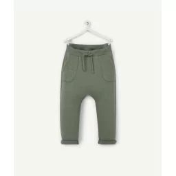 Pantalon sarouel bébé garçon kaki en fibres recyclées –  – Soldes
