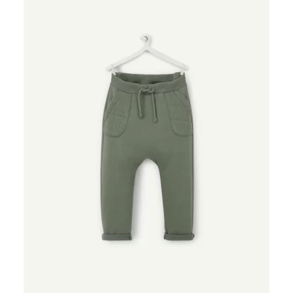 Pantalon sarouel bébé garçon kaki en fibres recyclées –  – Soldes