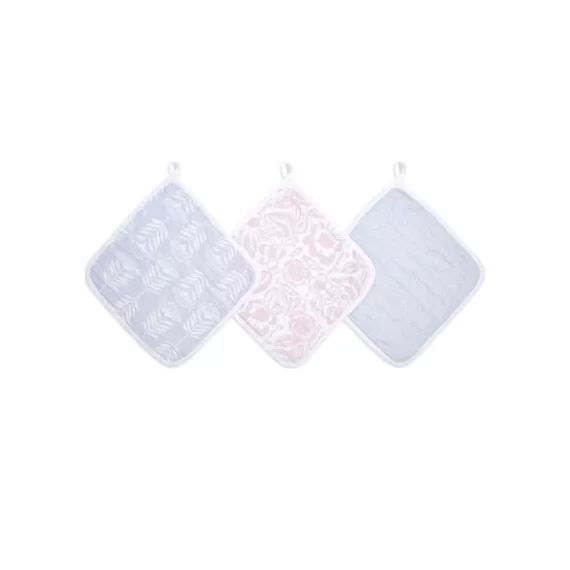 Lot de 3 débarbouillettes en coton Damsel (30 x 30 cm)