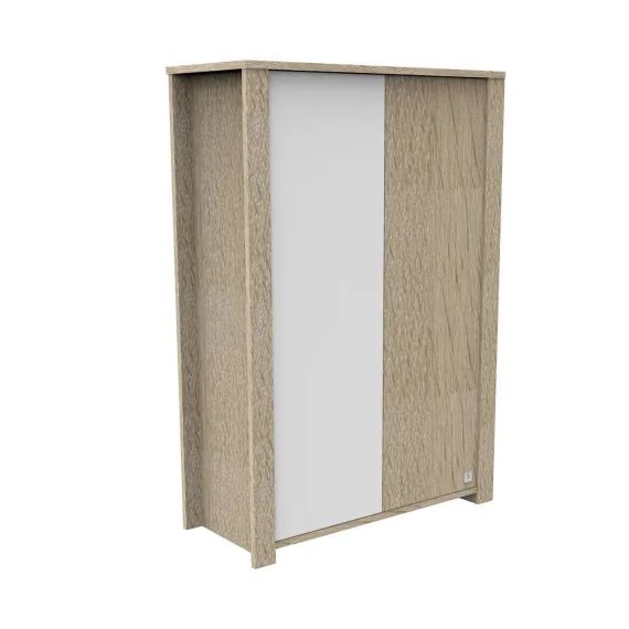 Armoire 2 Portes Marron/blanc