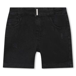 Bermuda en coton mélangé Garçon Noir