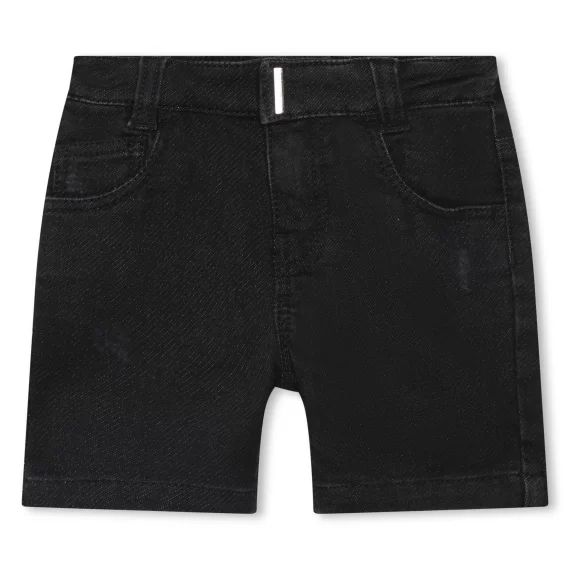 Bermuda en coton mélangé Garçon Noir