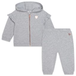 Ensemble de jogging molletonné Fille Gris