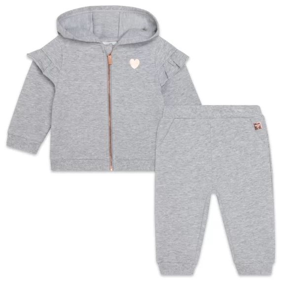 Ensemble de jogging molletonné Fille Gris