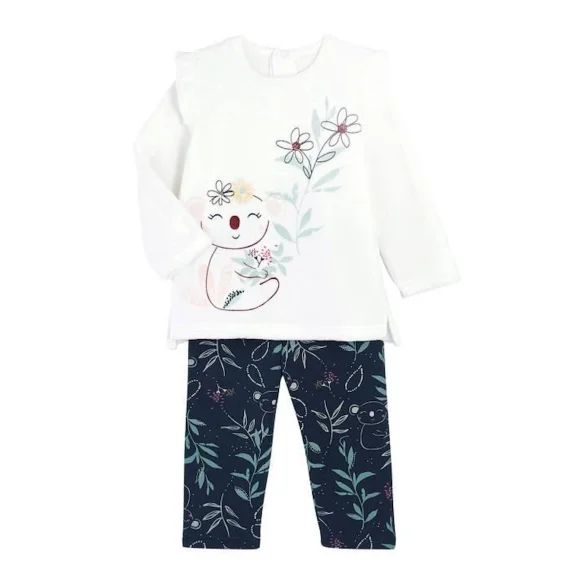 Pyjama Bébé 2 Pièces En Velours Paloma Bleu