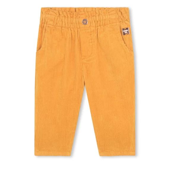 Pantalon en velours côtelé Fille Jaune