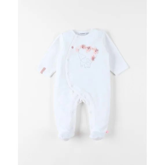 Pyjama Bébé Velours Blanc