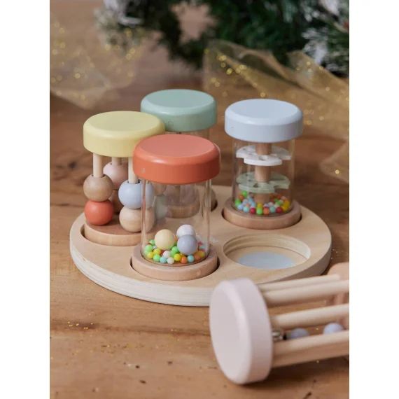 Set de 5 hochets musicaux en bois FSC® bois