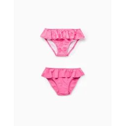 Pack 2 Bas De Bikini Avec Volants Rose