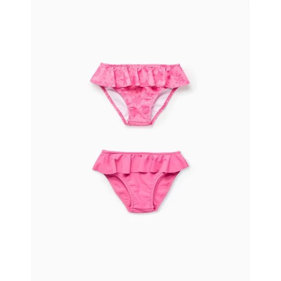 Pack 2 Bas De Bikini Avec Volants Rose
