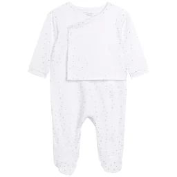 Pyjama cache-coeur Fille Blanc