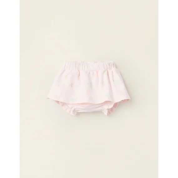 Jupe-culotte Avec Motif Rose Clair