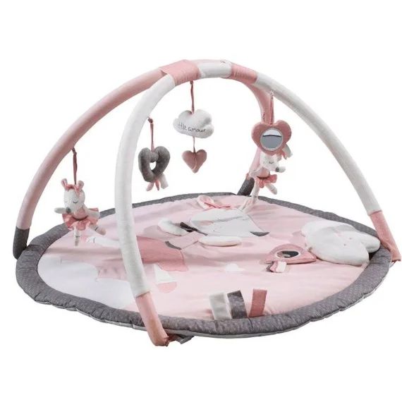 Tapis D&rsquo;éveil – Lilibelle – Rose – Diamètre 100cm – Multi-activités Rose