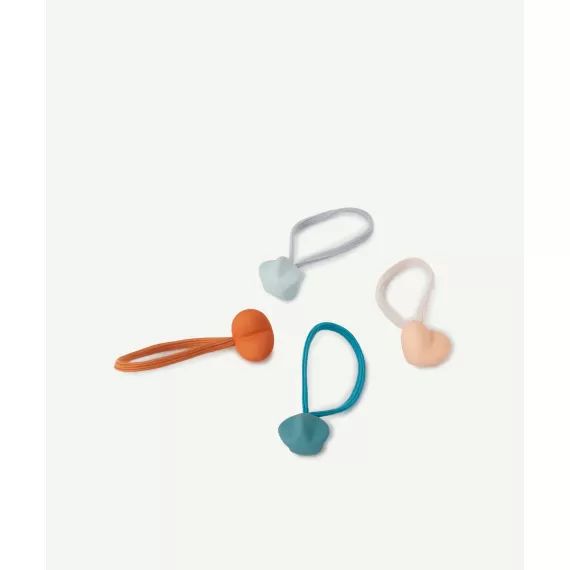 Le lot de 4 élastiques avec formes en relief –  – Soldes