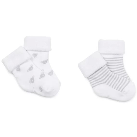 Lot de deux paires de chaussettes Garçon Gris
