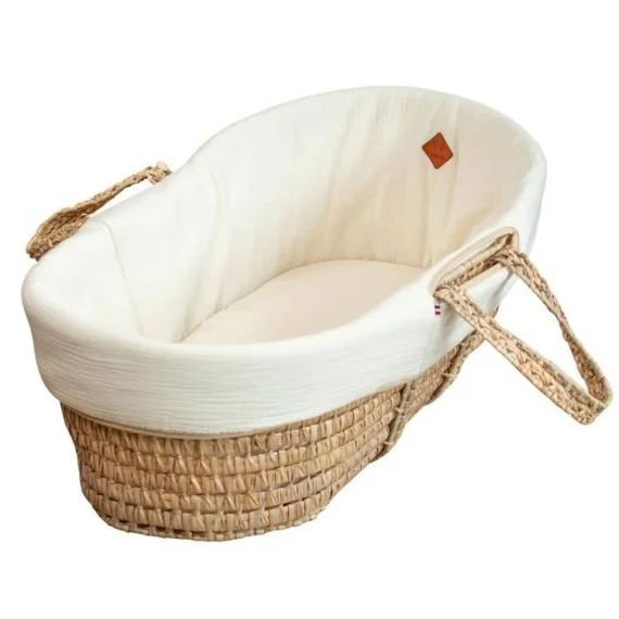 Habillage De Couffin En Gaze De Coton Jeanne Écru Beige