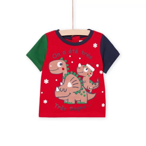 T-shirt De Noël À Animation Multitechnique – Rouge