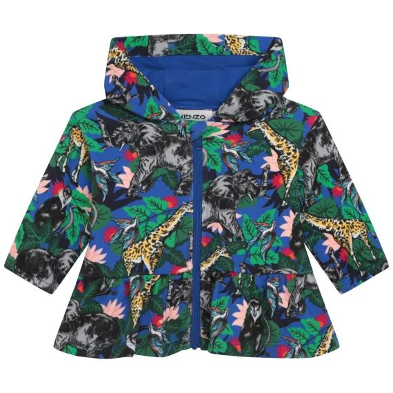 Sweat-shirt à capuche imprimé Fille Bleu