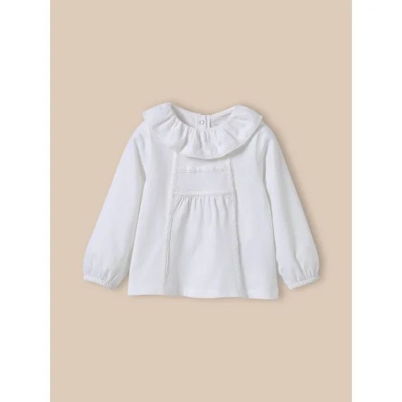 T-shirt Raffiné En Coton Biologique Blanc Doux