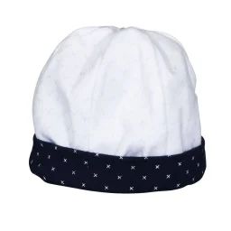 Bonnet De Naissance En Coton Blanc