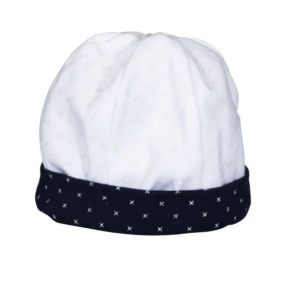 Bonnet De Naissance En Coton Blanc