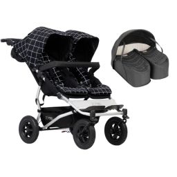 Poussette Double Mountain Buggy Duet V3.2 – Grid + Cocoon Jumeaux