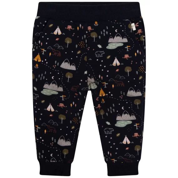 Pantalon molletonné imprimé Garçon Bleu