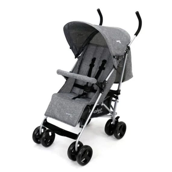 Poussette polyvalente ASALVO Mombi – 4 roues – couleur gris blanc