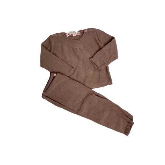 Ensemble maille laine fille 3 mois