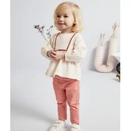 Pantalon tregging bébé fille rose –  – Soldes