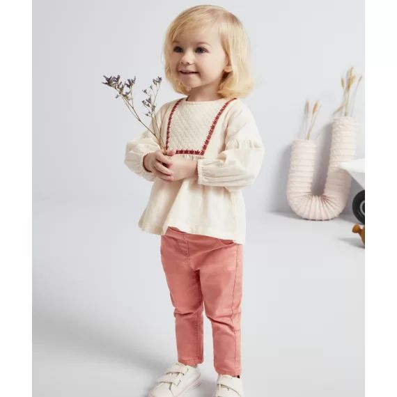 Pantalon tregging bébé fille rose –  – Soldes