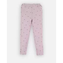 Jegging en interlock imprimé à pois rose