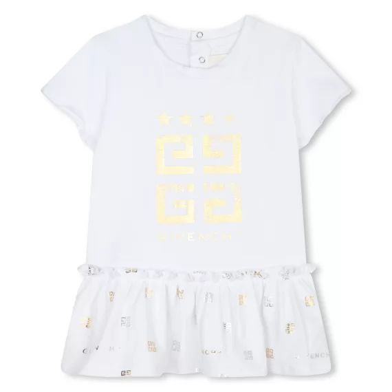 Robe à manches courtes Fille Blanc