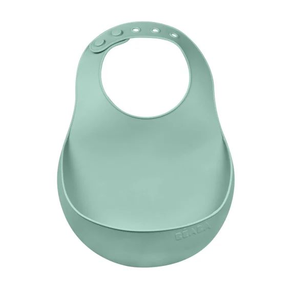 Bavoir Silicone Récupérateur Réglable Vert