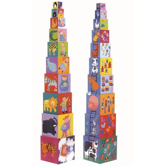 Cubes Premier Âge – 10 Cubes Rigolos Multicolore