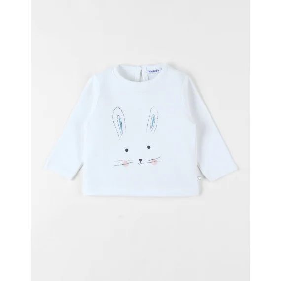 T-shirt Lapin Jersey Blanc