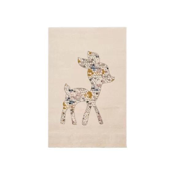 Tapis rectangulaire Faon écru (80 x 150 cm)